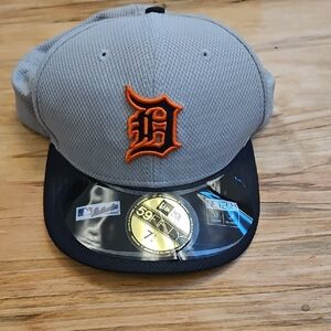 Gray and Black Cap with Orange Logo